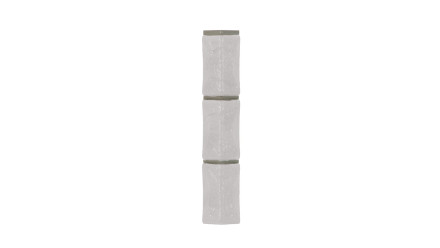 Zierer Bruchsteinoptik Ecke für BS1 - 54 x 54 x 345 mm weiß aus GFK