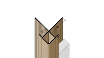 planeo Protect Außeneckprofil - KA 20mm Aufnahme 5000mm weiß