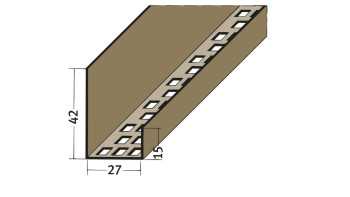 planeo Protect Lüftungs-Abschlussprofil - LÜAP 27mm Aufnahme 5000mm Länge weiß