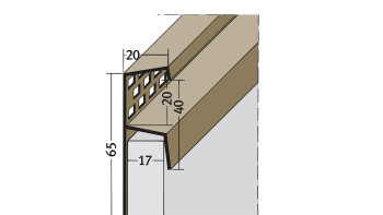 planeo Traufenlüftungsprofil - TL 65x17mm Aufnahme 5000mm Länge schwarz