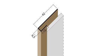 planeo Protect Abschlussprofil - AP 6,5mm Aufnahme 5000mm Länge weiß