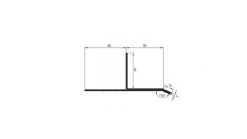 planeo Alu-Lüfter-Tropfkantenprofil 35x35x3000mm Aluminium-natur