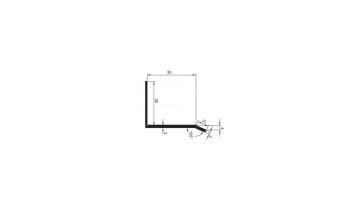 planeo Alu-Tropfkantenprofil 35x35x3000mm Aluminium-natur